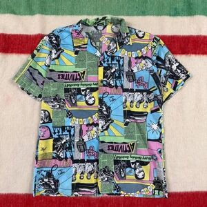 Vintage 80s Deecee Cartoon Rock n Roll Shirt Pop Art Rockabilly Mens ML